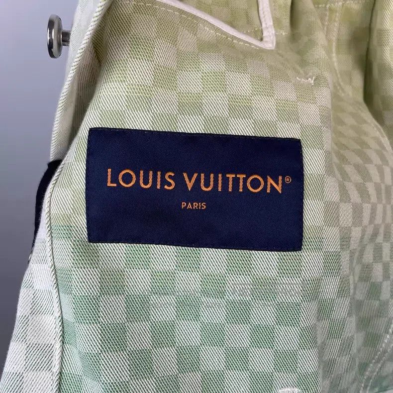 Louis Vuitton Louis Vuitton SS25 Green Gradient Checker Denim Jacket Size US S / EU 44-46 / 1 - 8 Thumbnail