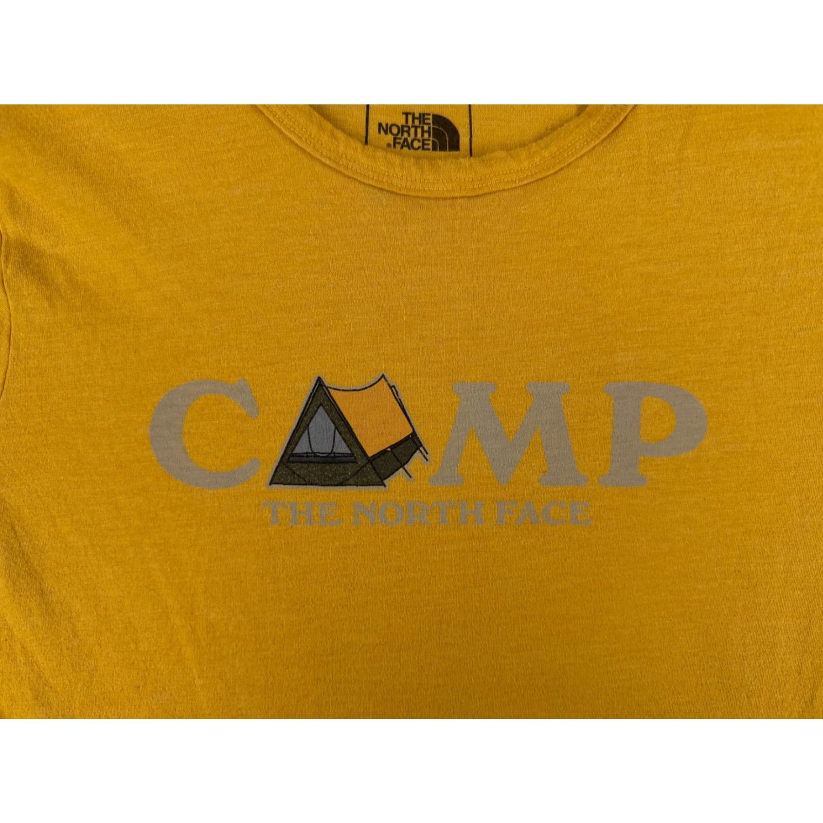 The North Face VINTAGE The North Face Shirt Women S Yellow CAMP Short Sleeve Crew Cotton READ Size S / US 4 / IT 40 - 6 Thumbnail