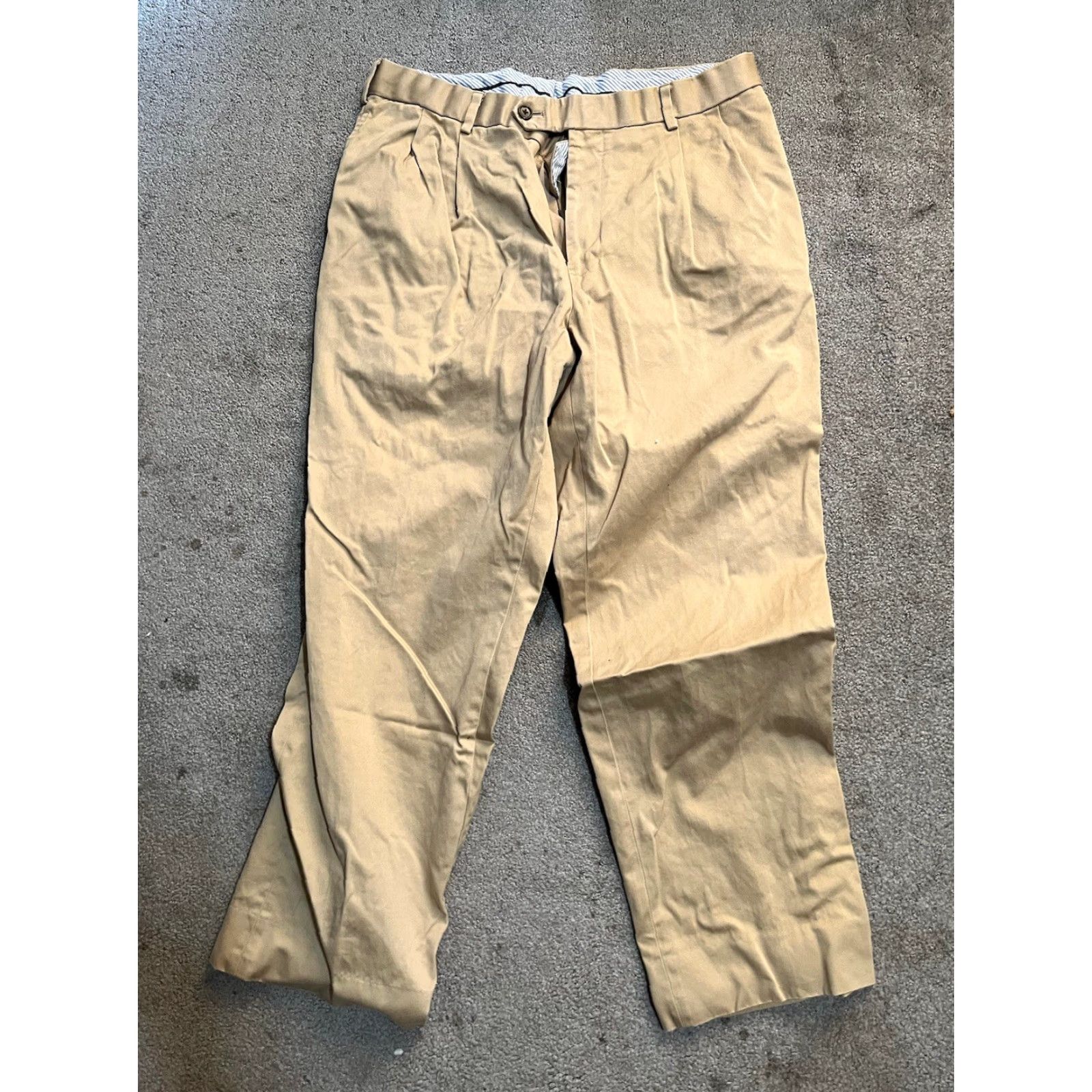 Brooks Brothers Brooks Brothers Country Club Madison Pants Mens 37x28 Beige Pleated Size US 37 - 2 Thumbnail
