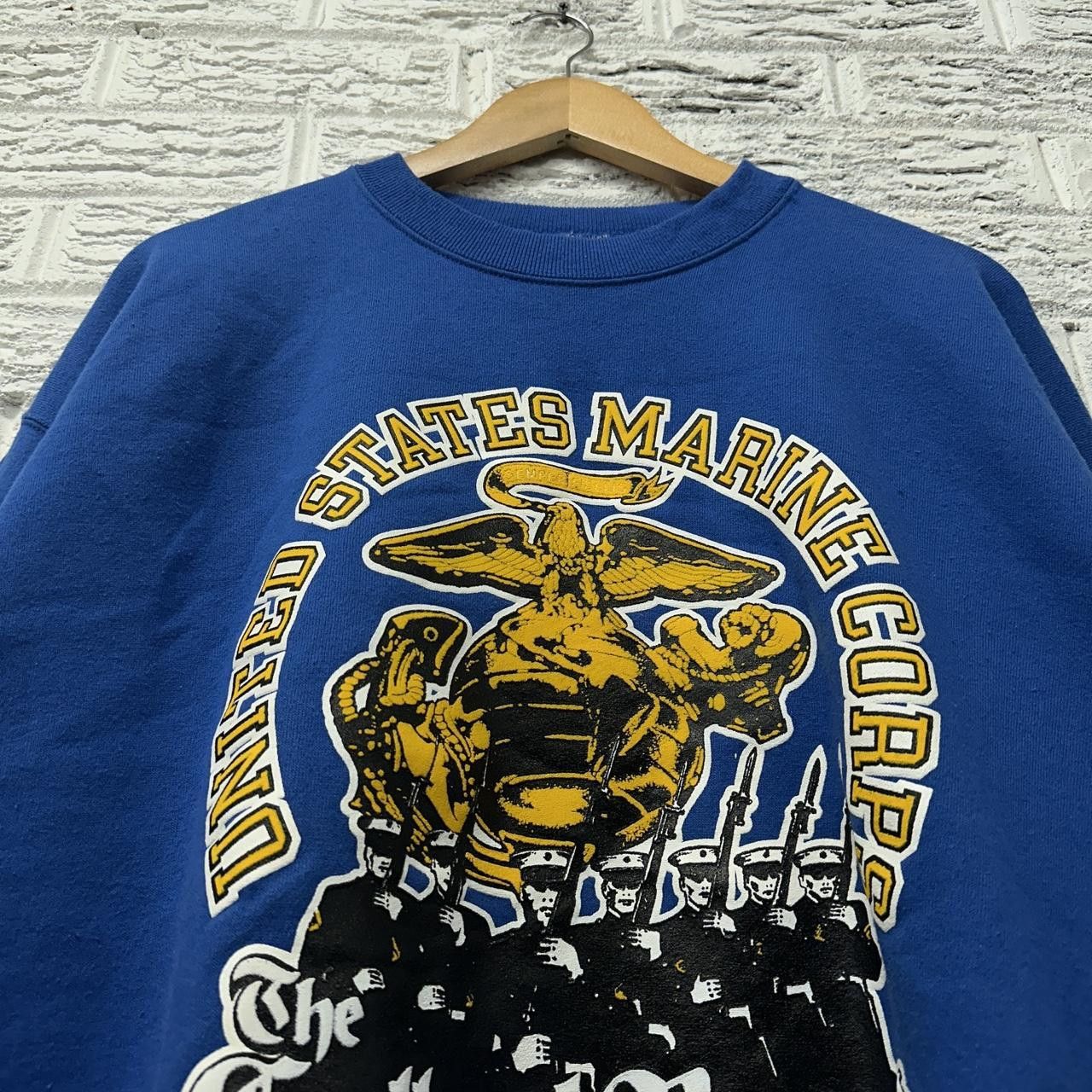 Vintage Vintage United States Marines Graphic Sweatshirt XL Size US XL / EU 56 / 4 - 1 Thumbnail