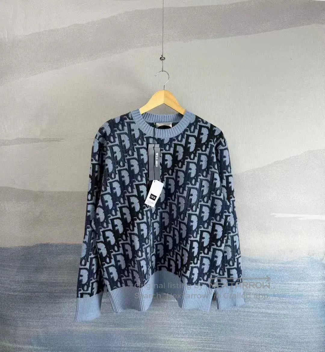 Dior new dior blue printed wool sweater. Size US S / EU 44-46 / 1 - 2 Thumbnail