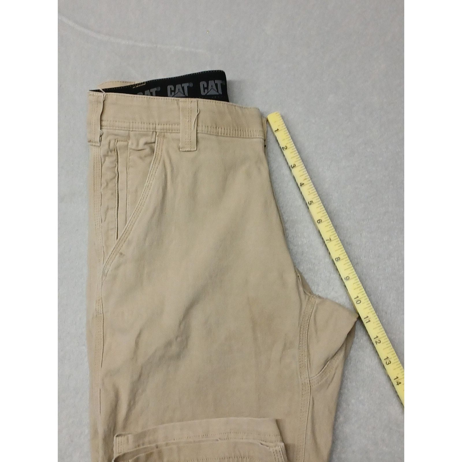Other CAT (32x32) Beige Cotton Relaxed Cargo Carpenter Jeans Size US 32 / EU 48 - 6 Thumbnail