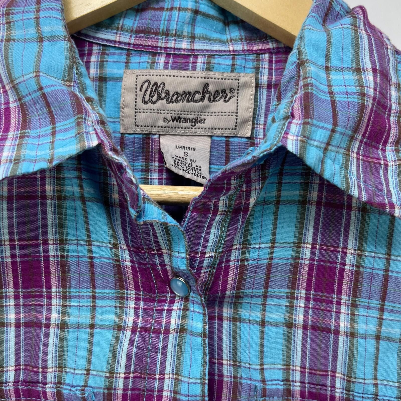 Wrangler Vintage Wrangler Pearl Snap Plaid Shirt Women’s Small Size S / US 4 / IT 40 - 4 Thumbnail