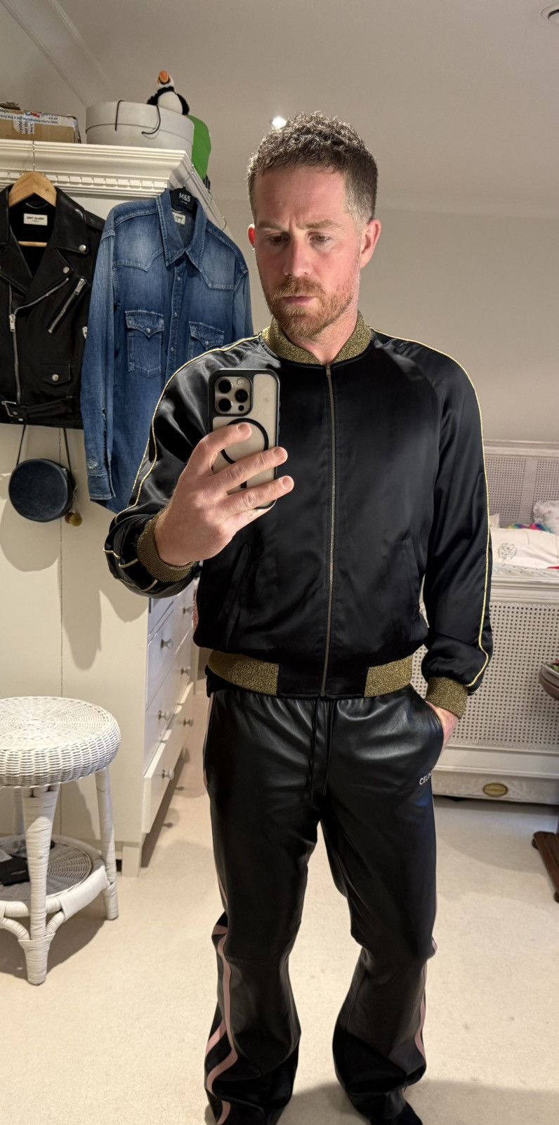 Saint Laurent Paris Holy Grail SS16 Saint Laurent Hedi Slimane Baby Teddy jacket Size US M / EU 48-50 / 2 - 6 Thumbnail