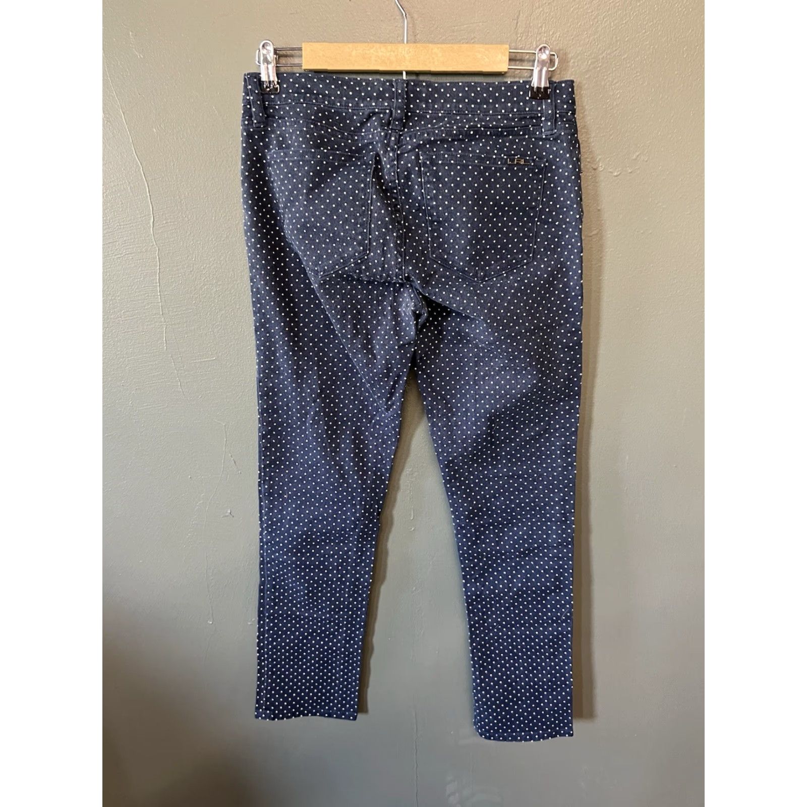 Ralph Lauren Lauren Ralph Lauren Womens Pants Ankle Tapered Blue Polka Dot Size 4 Size 27" / US 4 / IT 40 - 2 Thumbnail