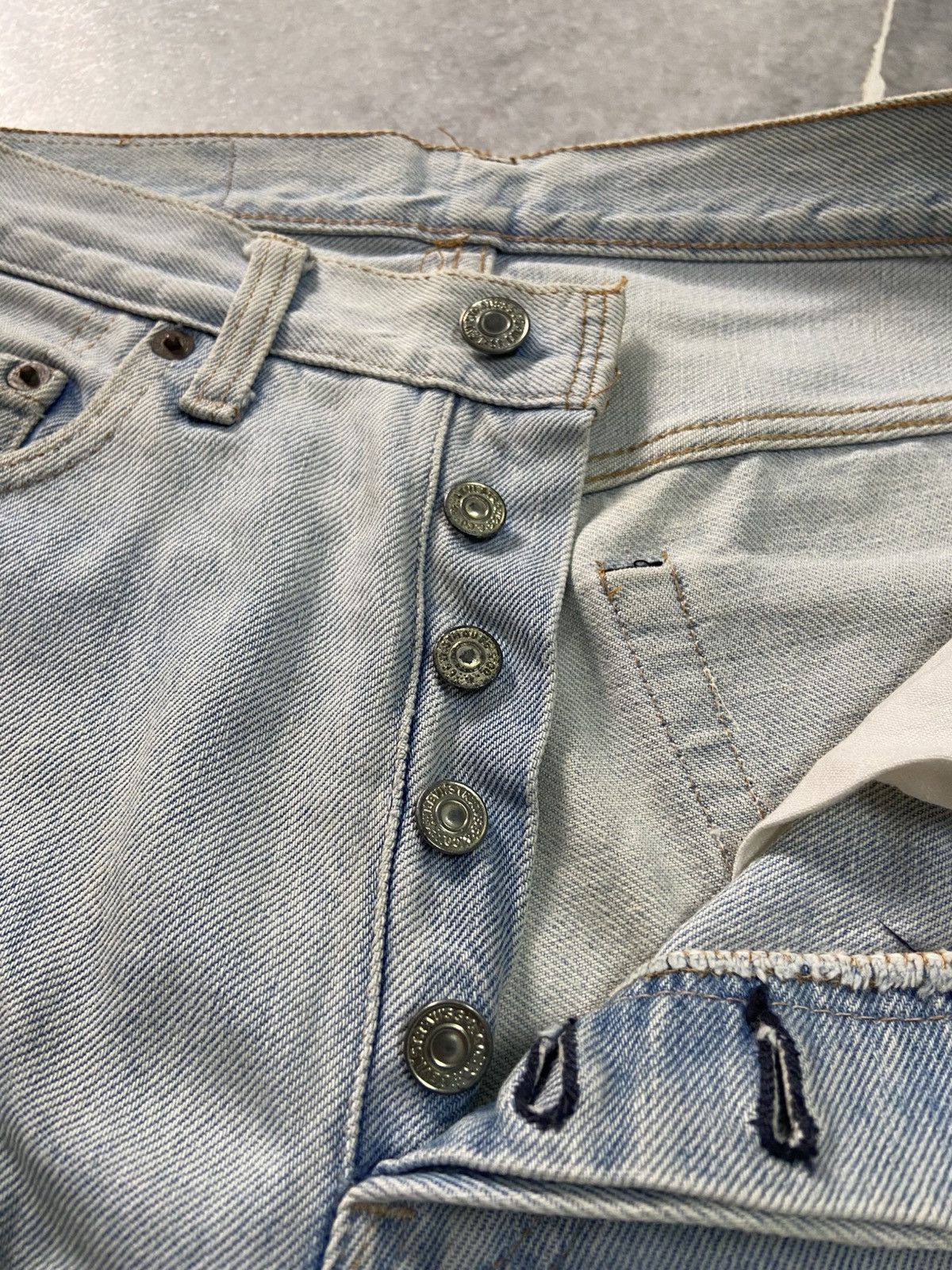 Levi's Vintage 70s Levi’s 501 Redline Selvedge Jeans Button 6 Size US 29 - 8 Thumbnail