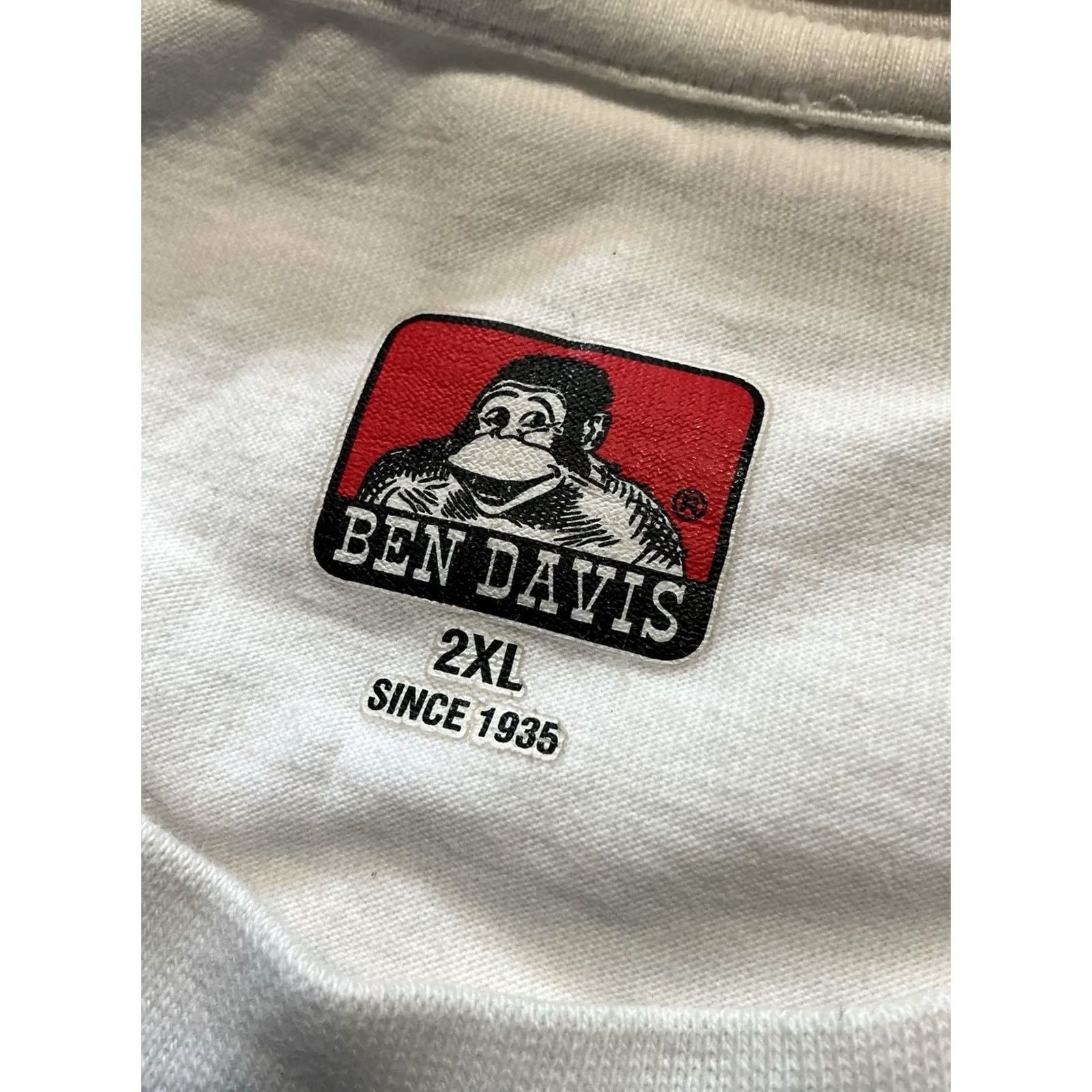 Ben Davis Ben Davis Workwear Heavyweight 100% Cotton White Crewneck S/S T-Shirt Sz 2XL Mens Size US XXL / EU 58 / 5 - 5 Thumbnail