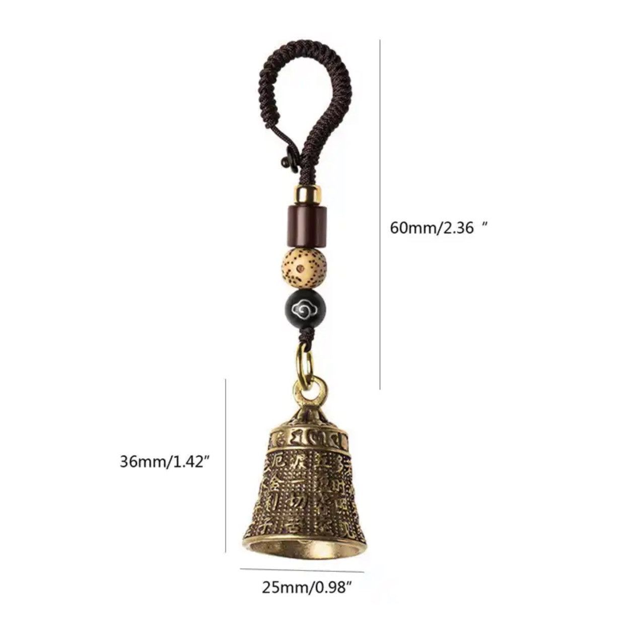 Vintage Vintage Brass Tibetan Bell Keychains Size ONE SIZE - 6 Thumbnail