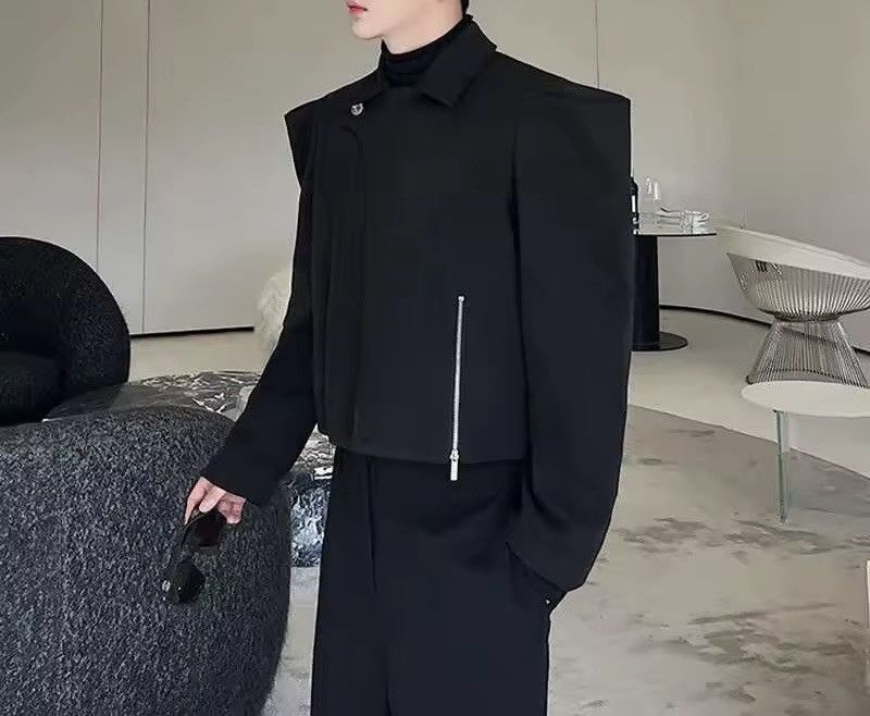 Other Casual Designer Japanese Zipper Elegant Coat Woolen Jacket Size US XL / EU 56 / 4 - 3 Thumbnail