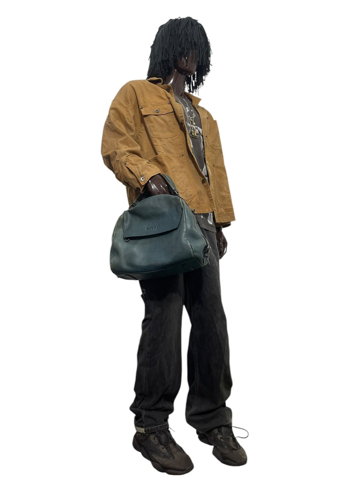 Japanese Brand Full Leather Sizyoa Boston Bag 1🟩2 Size ONE SIZE - 3 Thumbnail