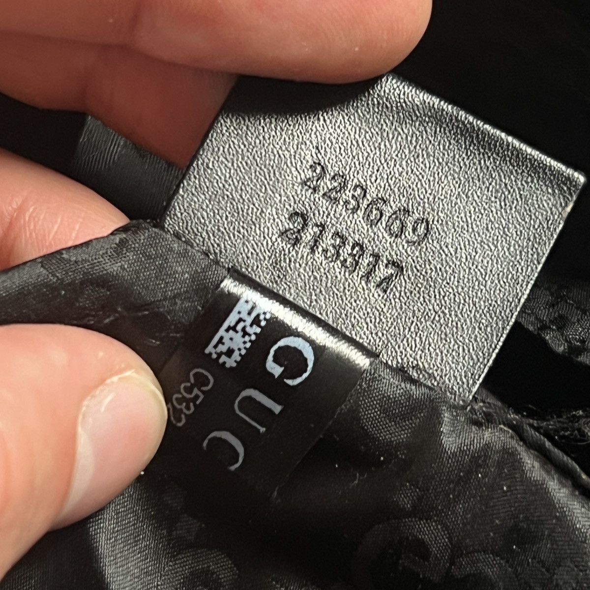 Gucci Gucci Canvas Black Monogram Tote Shopper Bag GG Size ONE SIZE - 11 Thumbnail