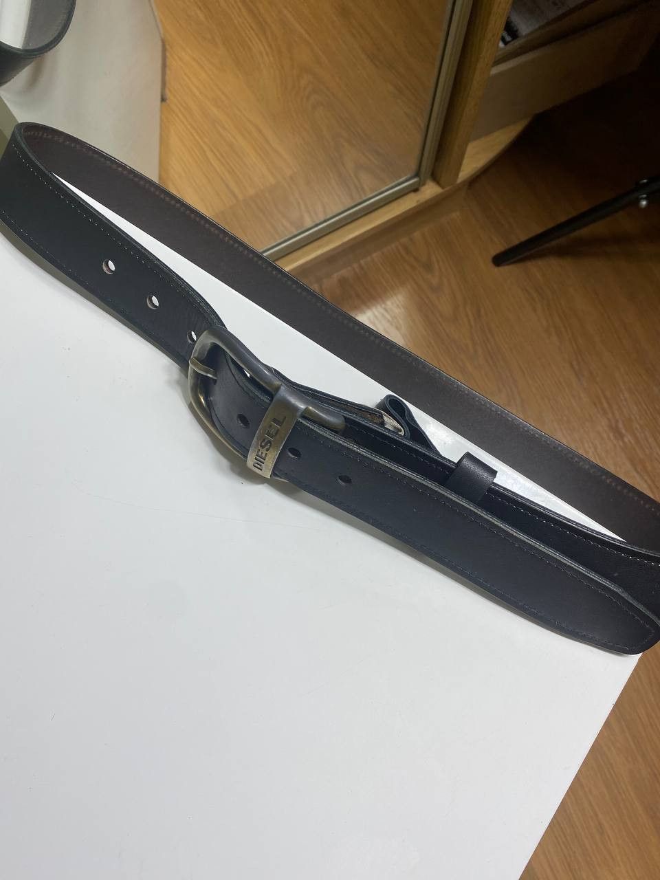 Diesel × Vintage Diesel Y2K vintage logo leather belt Size ONE SIZE - 15 Thumbnail