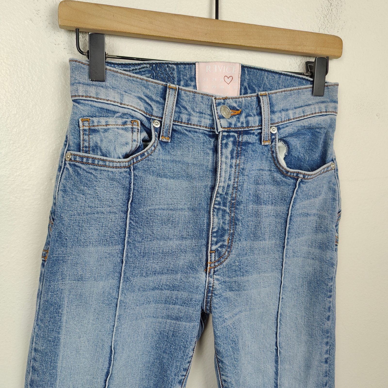 Other Revice Venus Crop Star Jeans Womens 26 Medium Wash Size 26" / US 2 / IT 38 - 4 Thumbnail