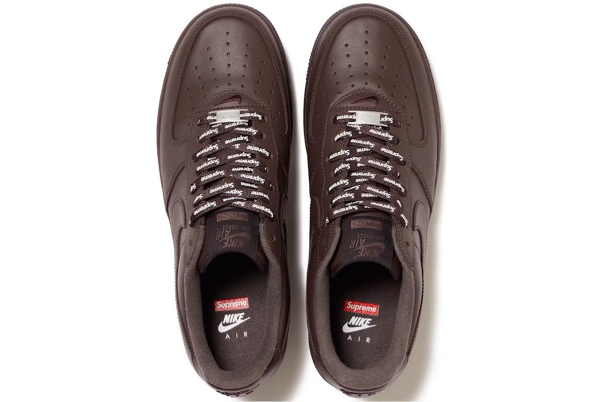 Nike × Supreme Supreme x Nike Air Force 1 Low Baroque Brown size 10 US new Size US 10 / EU 43 - 9 Thumbnail