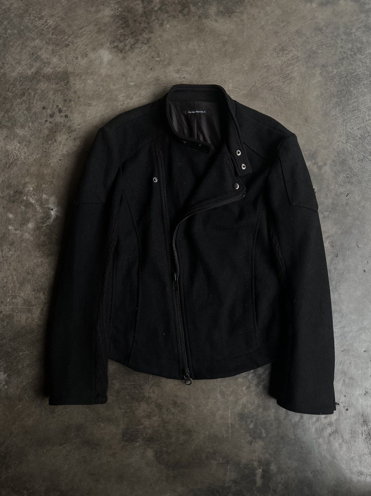 14th Addiction 2000s JAPANESE ASYMMETRICAL WOOL ZIP JACKET BIKERS VKEI PUNK Size US L / EU 52-54 / 3 - 1 Thumbnail