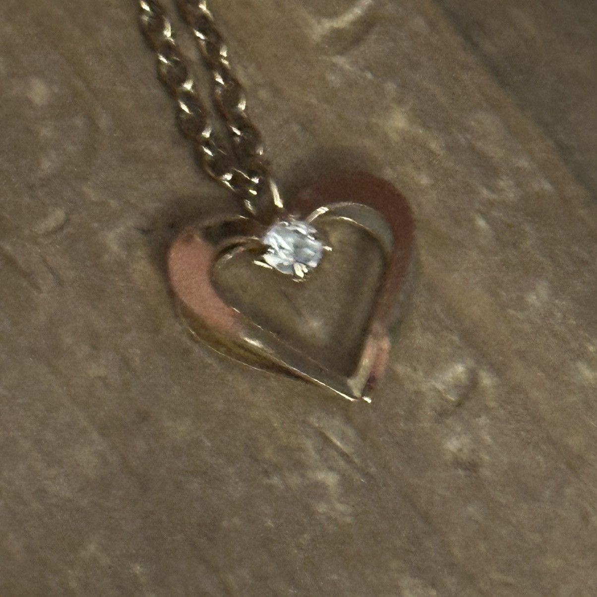 Vintage Vintage dainty rhinestone accent heart pendant necklace Size ONE SIZE - 3 Thumbnail