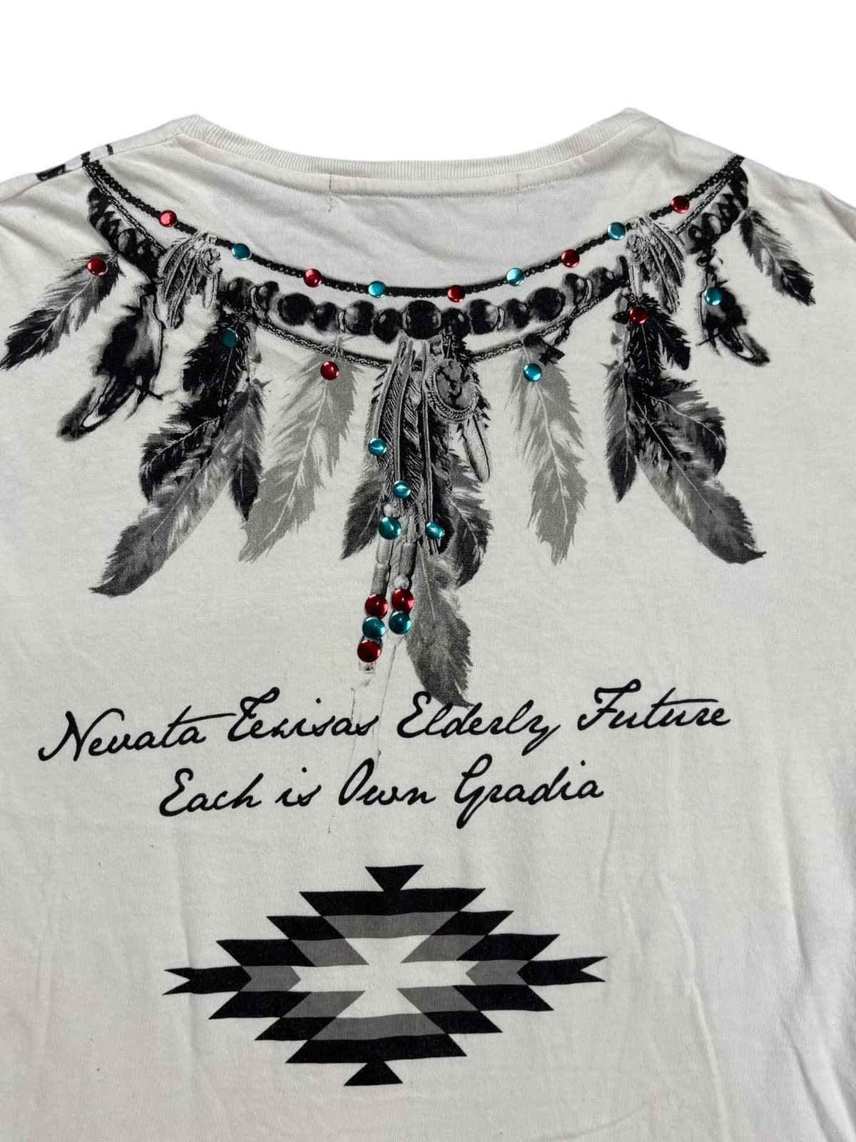 GOA 2000s Liquid Boy - Printed Ethnic Feather Necklace LS Size US M / EU 48-50 / 2 - 4 Thumbnail
