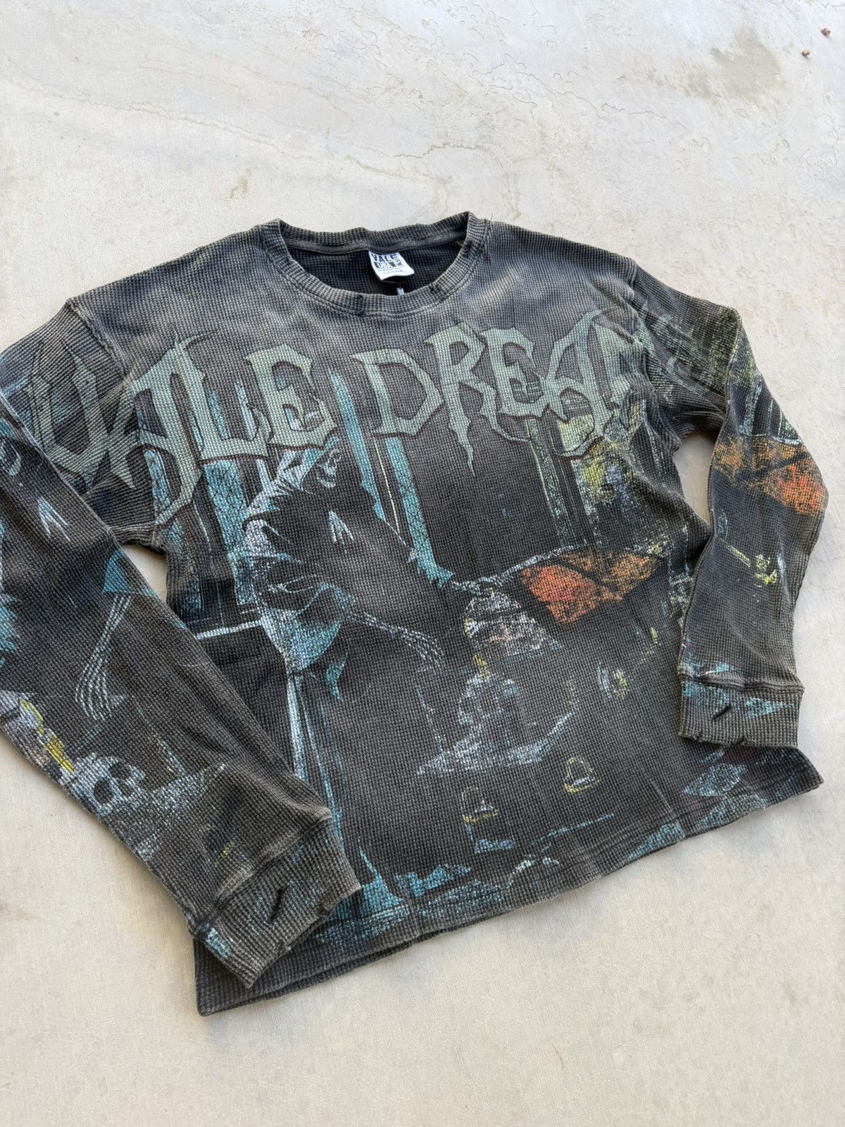 Vale Vale Forever RIP Thermal AOP Long Sleeve – Washed Black (L) Size US L / EU 52-54 / 3 - 3 Thumbnail