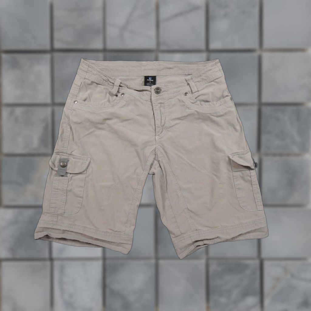Vintage Kuhl Cargo Shorts Womens 6 Beige Khaki Outdoor Travel Hike Camp Casual Pockets Womens Size 28" / US 6 / IT 42 - 1 Thumbnail