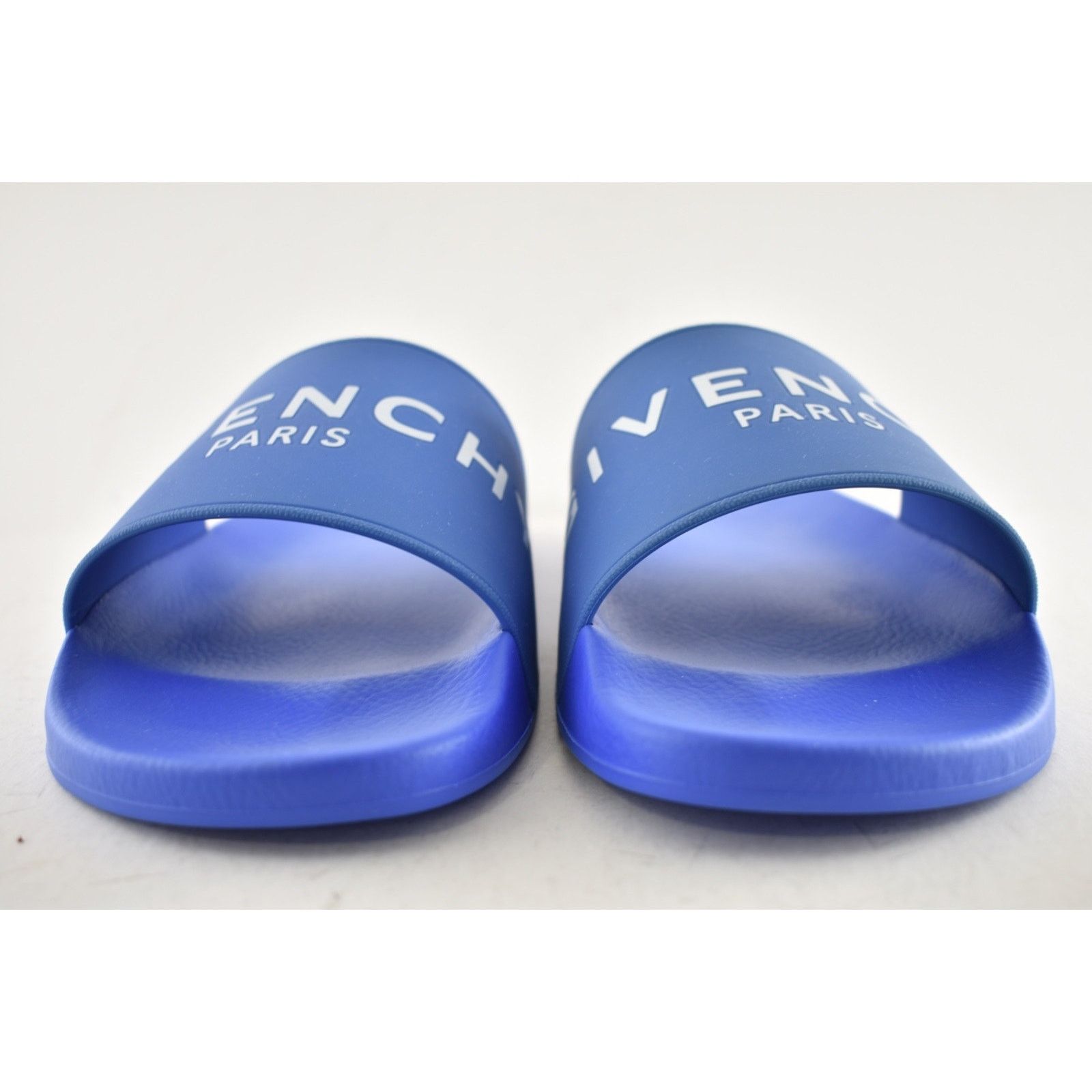 Givenchy Givenchy Blue White Logo Rubber Pool Slide 44 (US 11) Size US 11 / EU 44 - 6 Thumbnail