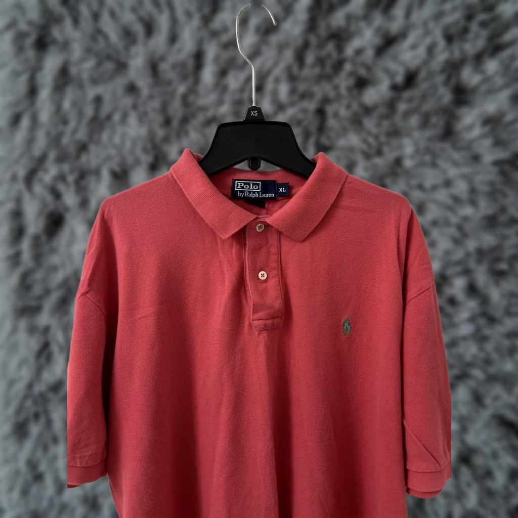 Polo Ralph Lauren VINTAGE Polo Ralph Lauren Shirt Mens XL Pink Short Sleeve 100% Cotton Green Pony Polo Logo Classic Fit Vintage Preppy Size US XL / EU 56 / 4 - 1 Thumbnail