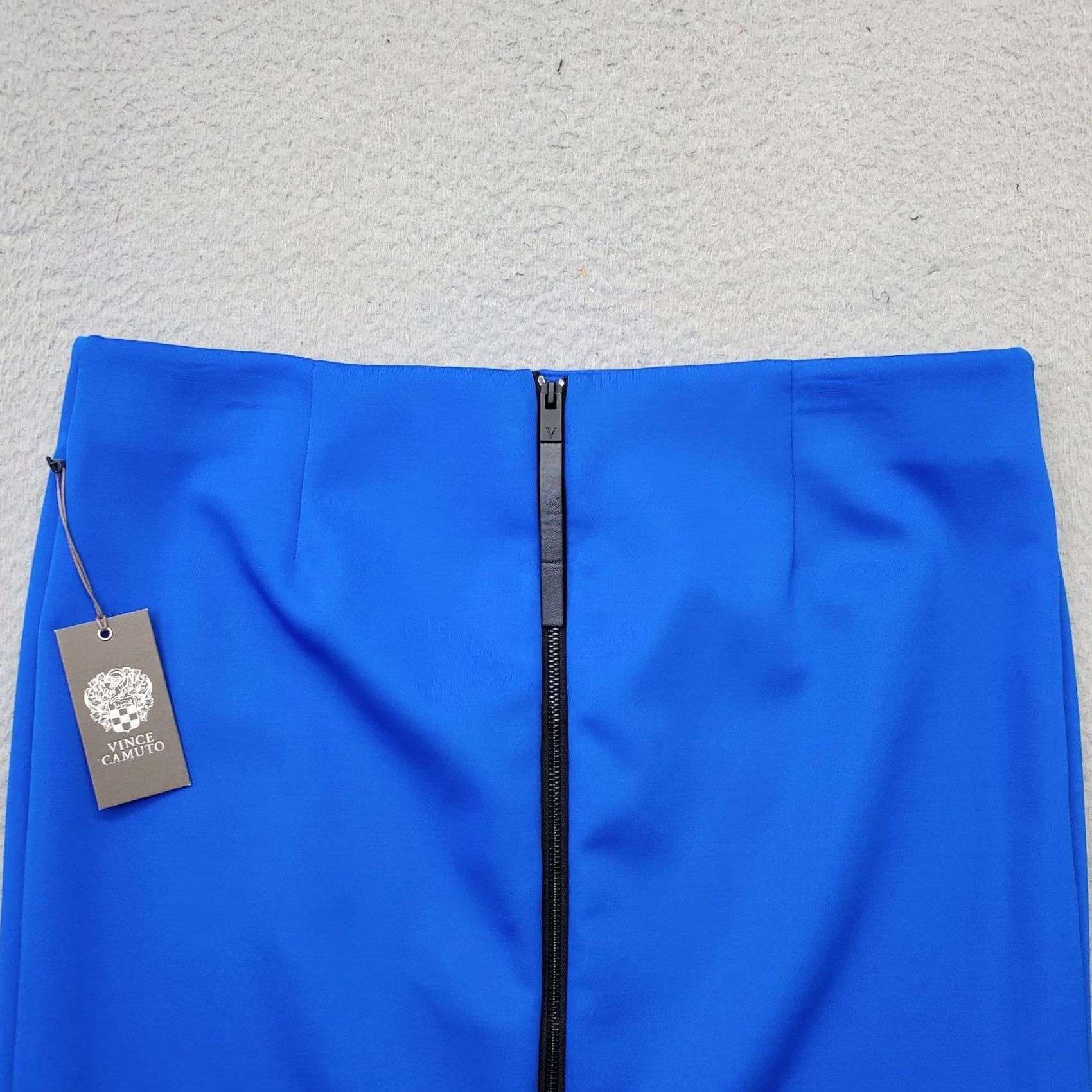 Vince Camuto Vince Camuto Womens XL Blue Stretch Pencil Skirt Back Zip Size XL Skirt"} Size 40" / US 18 - 8 Thumbnail
