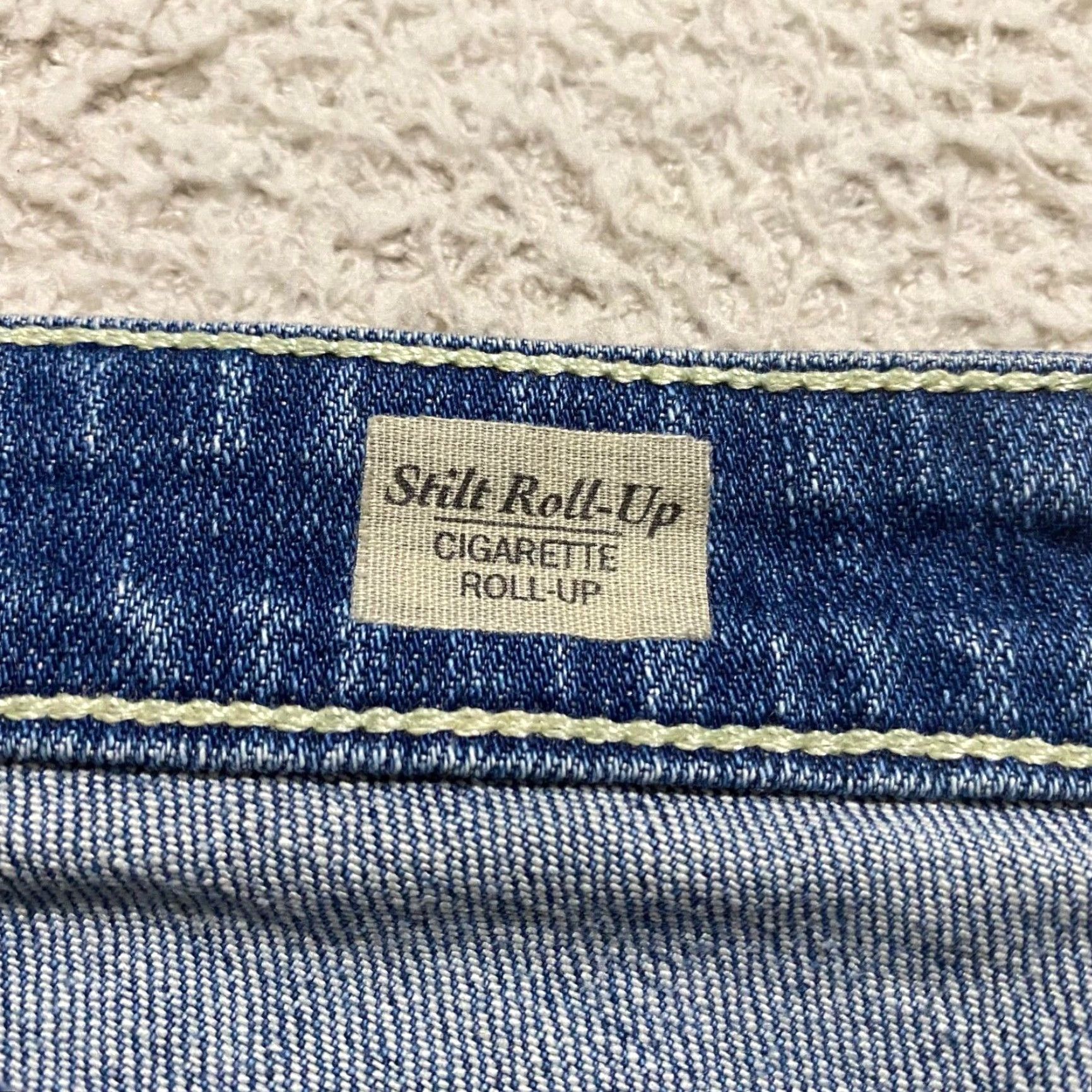 Denime AG Adriano Goldschmied Jeans Womens 28R Blue Denim Stilt Cigarette Roll Up Shirt? Size 26" / US 2 / IT 38 - 7 Thumbnail