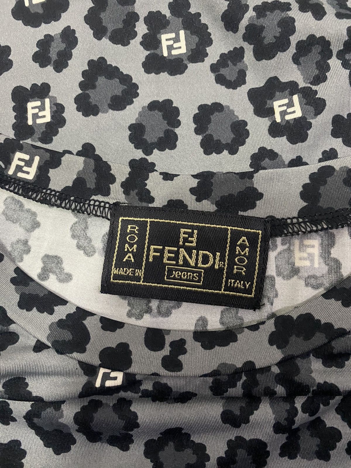 Fendi Vintage Fendi monogram leopard design long sleeves Size M / US 6-8 / IT 42-44 - 5 Thumbnail