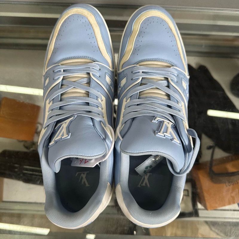 Louis Vuitton Louis Vuitton Blue Trainer Low Top Sneakers -2508 Size US 10.5 / EU 43-44 - 7 Thumbnail