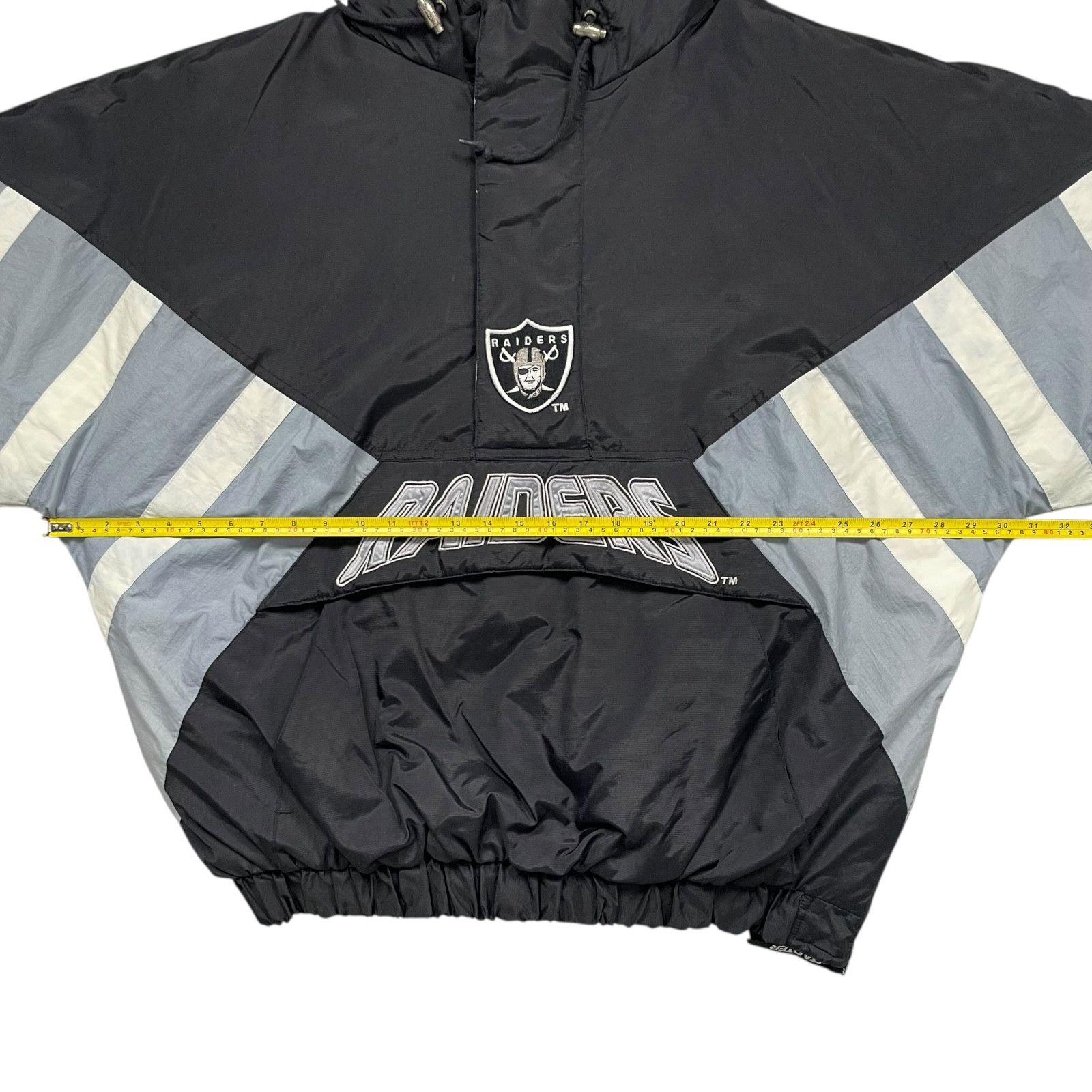 NFL 90s OAKLAND RAIDERS STARTER PULLOVER HOODED PUFFER JACKET Size US XXL / EU 58 / 5 - 12 Thumbnail