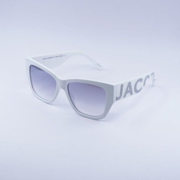 MARC JACOBS 695/S 0HYMI C  The Bold Logo Square Sunglasses WHITE/GREY Amazon.com: Marc Jacobs Sunglasses 695 /S YM W : Clothing  main image 4