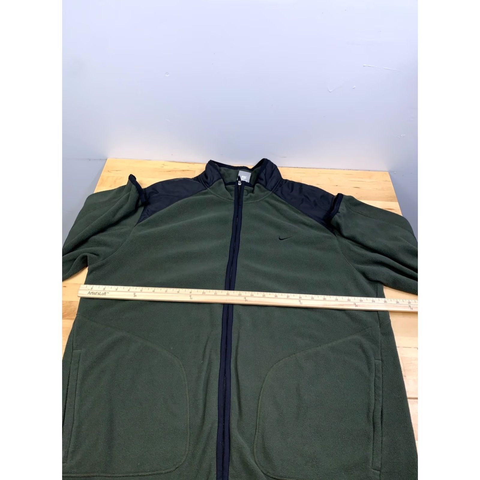 Nike VINTAGE Nike Fleece Jacket Men XL Green Zip Logo 13126 Size US XL / EU 56 / 4 - 4 Thumbnail