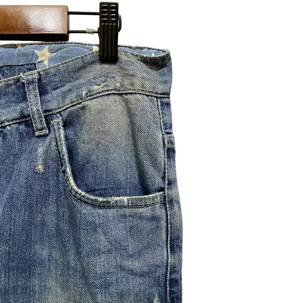 HYDROGEN Hydrogen Luxury Sportwear Jeans Distressed Bones Design Size US 31 - 6 Thumbnail