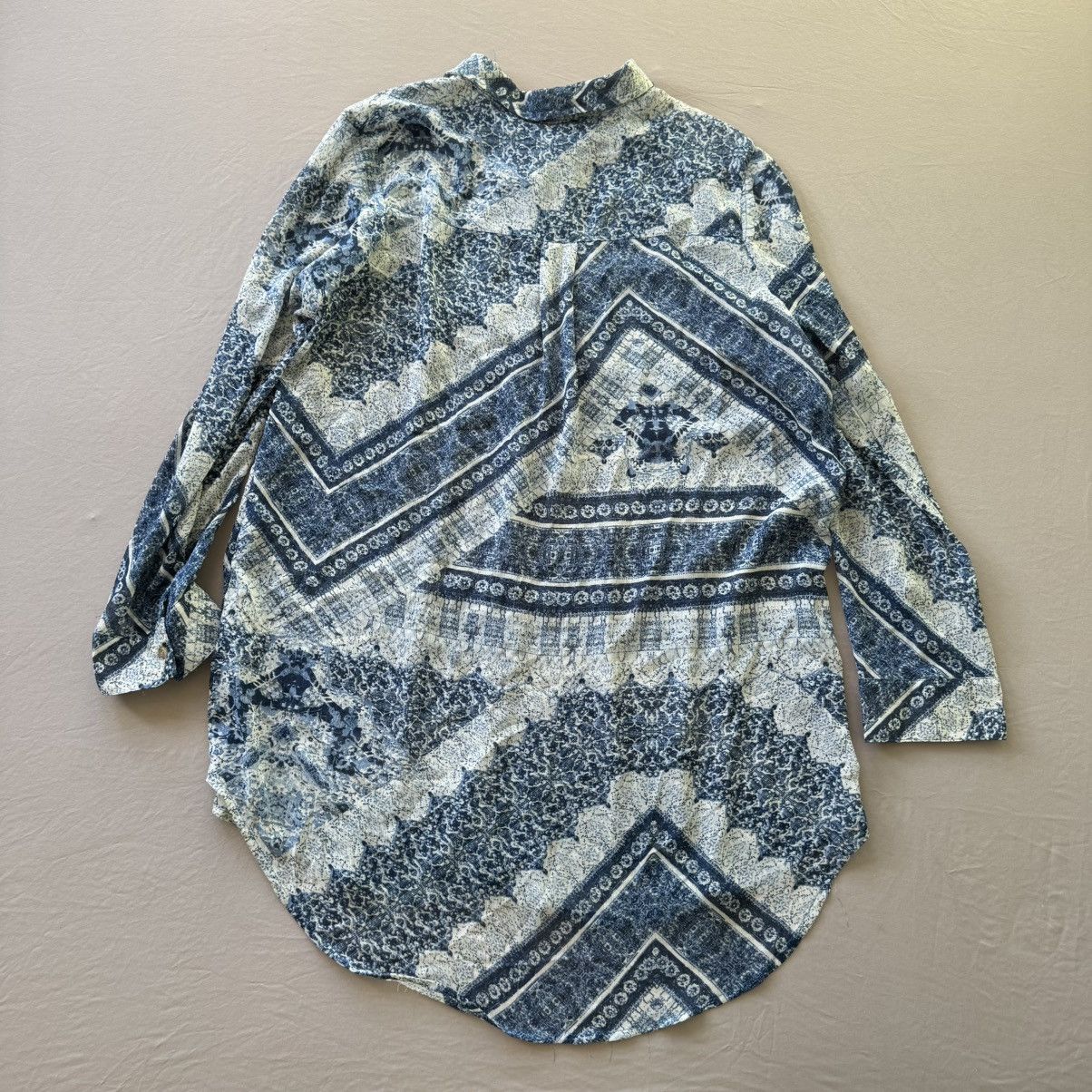 Cherokee Vintage Cherokee Artisan Crepe Tunic Shirt Size XL / US 12-14 / IT 48-50 - 3 Thumbnail