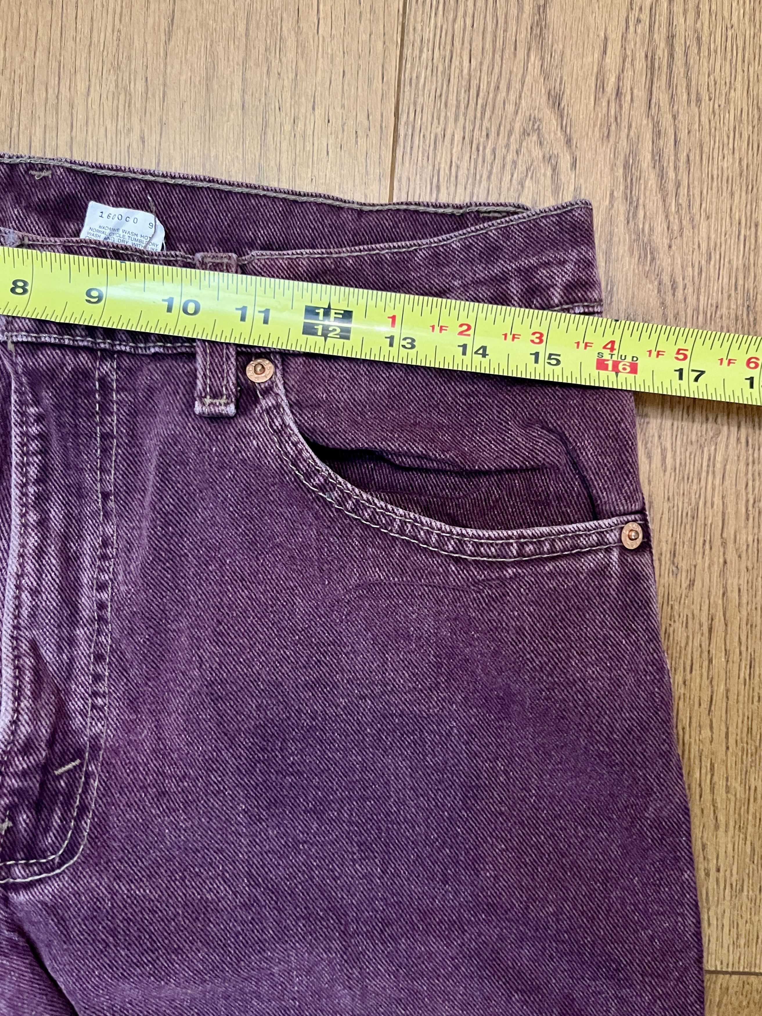 Levi's Vintage Clothing Vintage 1993 Levi's 550 Maroon Tapered Jeans Made in USA 33 Size US 33 - 7 Thumbnail