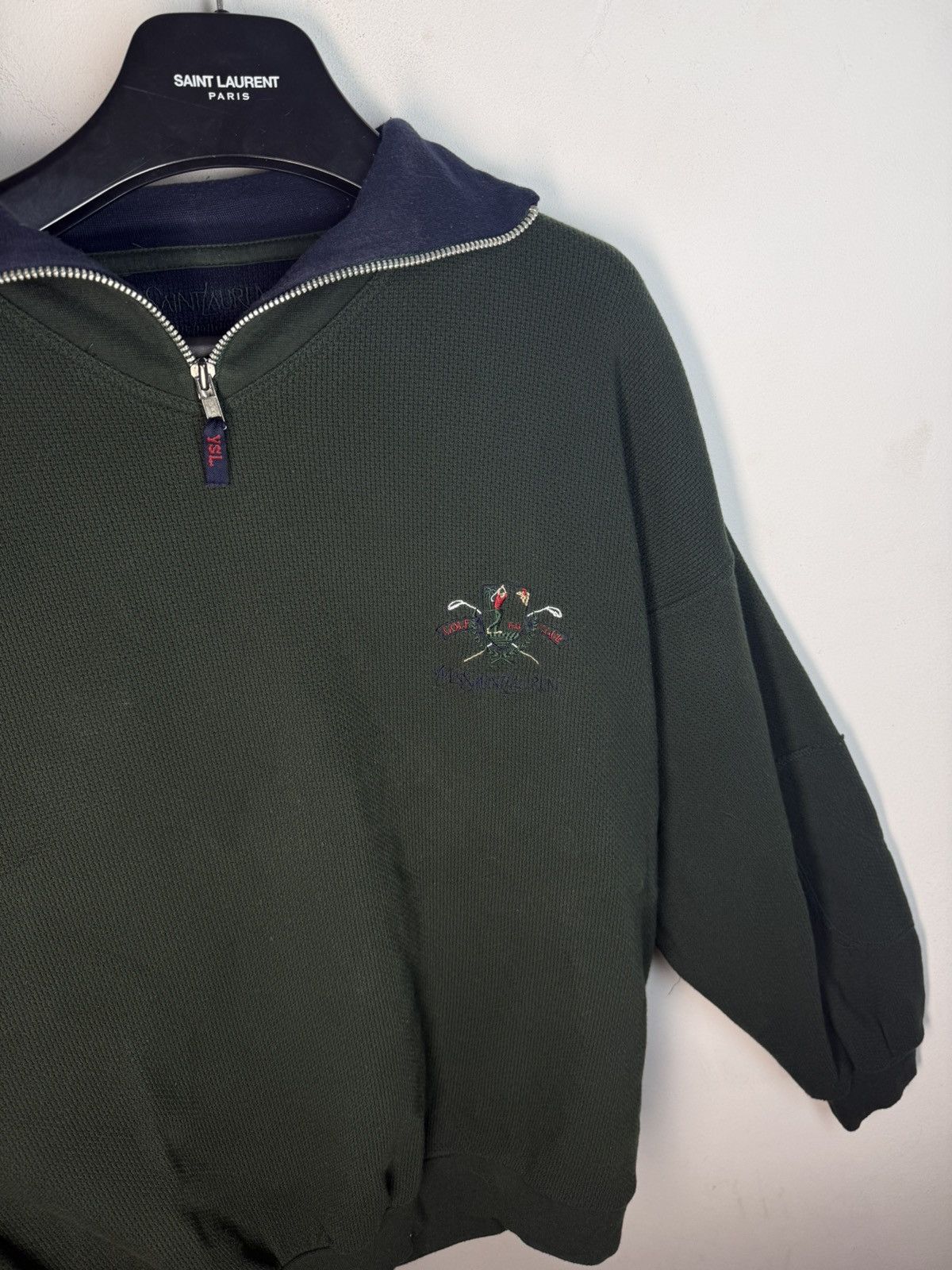 Yves Saint Laurent 90s YSL Sweatshirt 1/4 Quarter Zip Sweater Old Money Vintage Size US XL / EU 56 / 4 - 5 Thumbnail