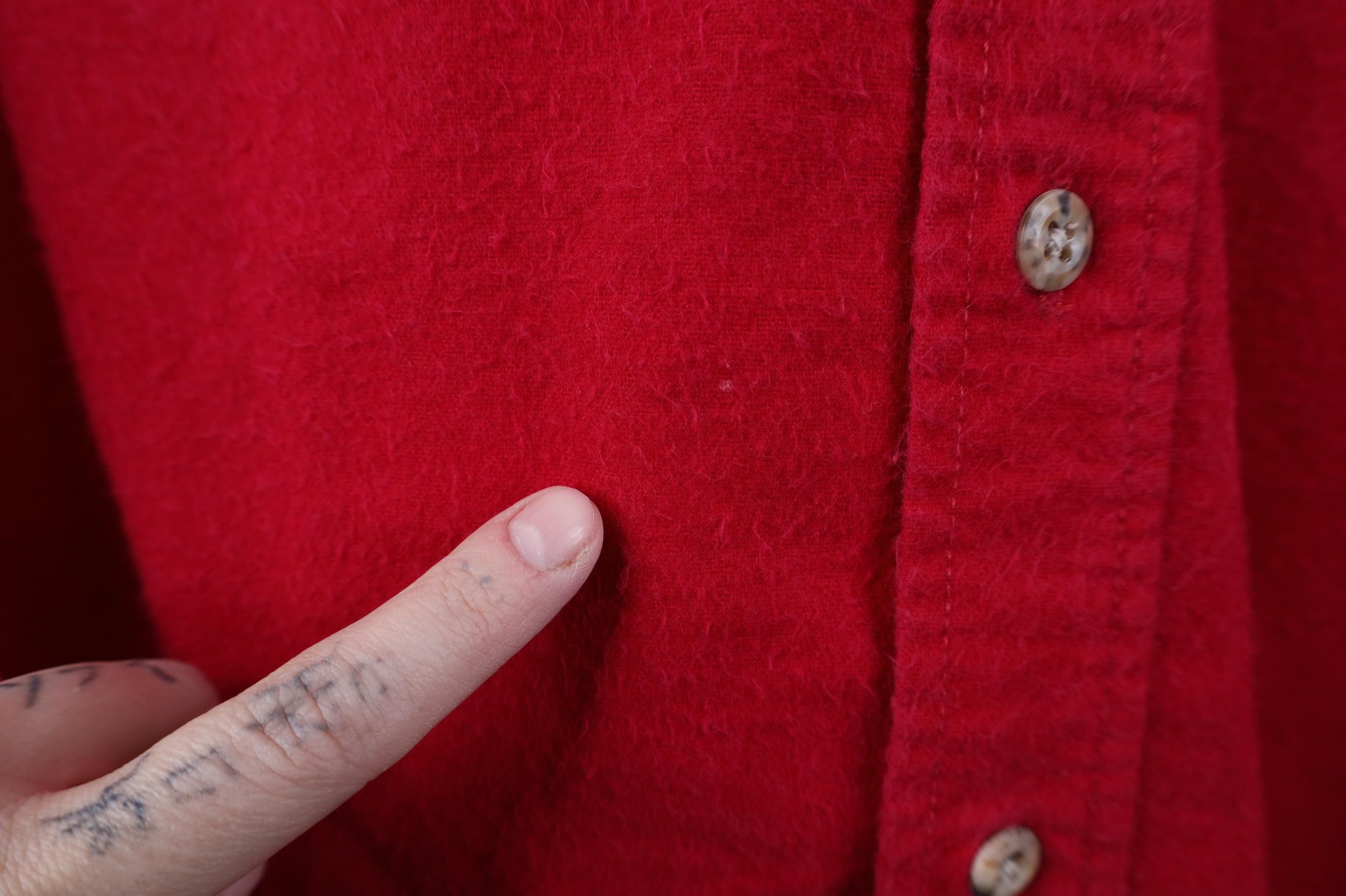 Vintage Vintage 90s Streetwear Chamois Cloth Button Shirt Red USA Size US XL / EU 56 / 4 - 4 Thumbnail