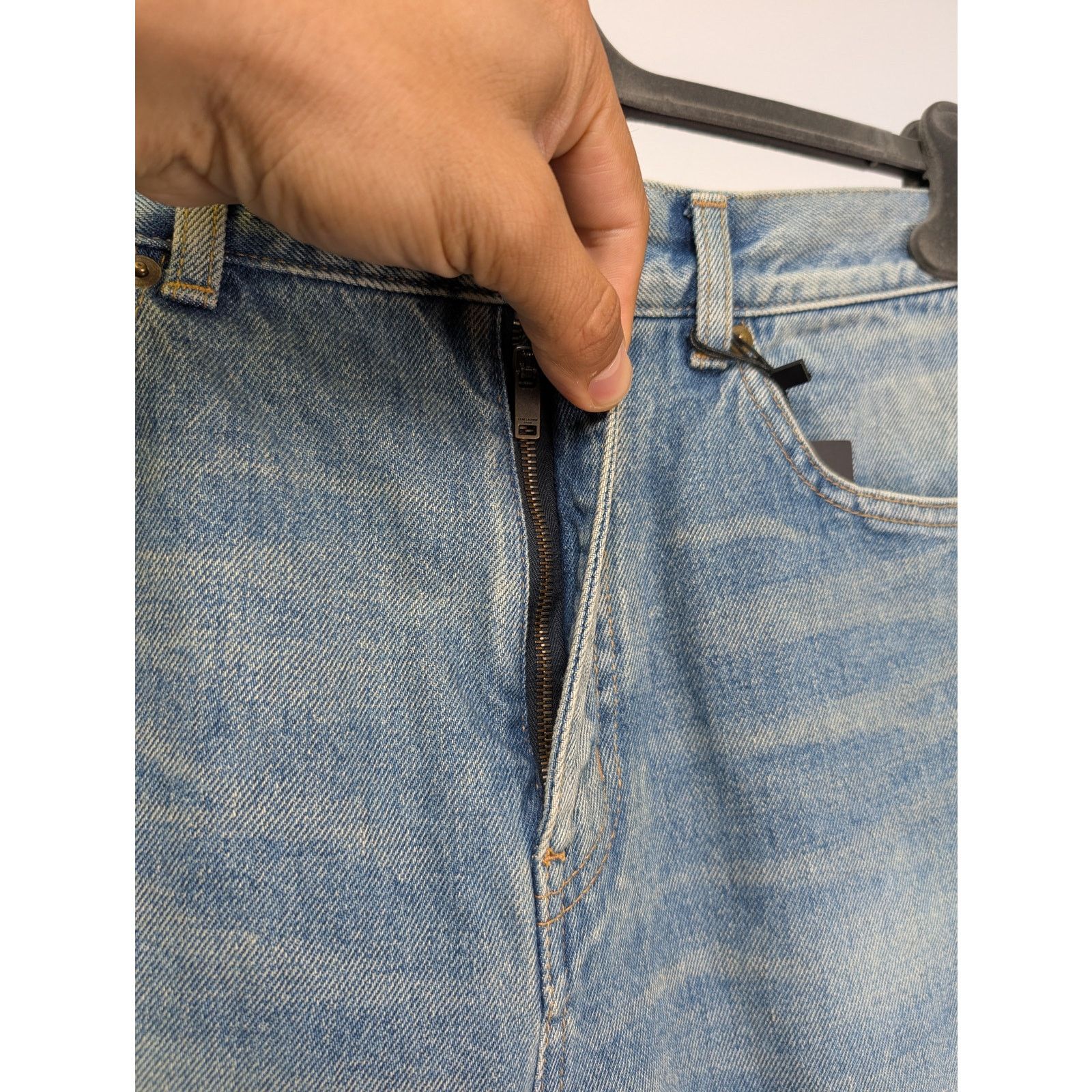 Saint Laurent Paris o1rshd1 70's Pants OGKD77 Jean in Medium Blue Size US 29 - 7 Thumbnail