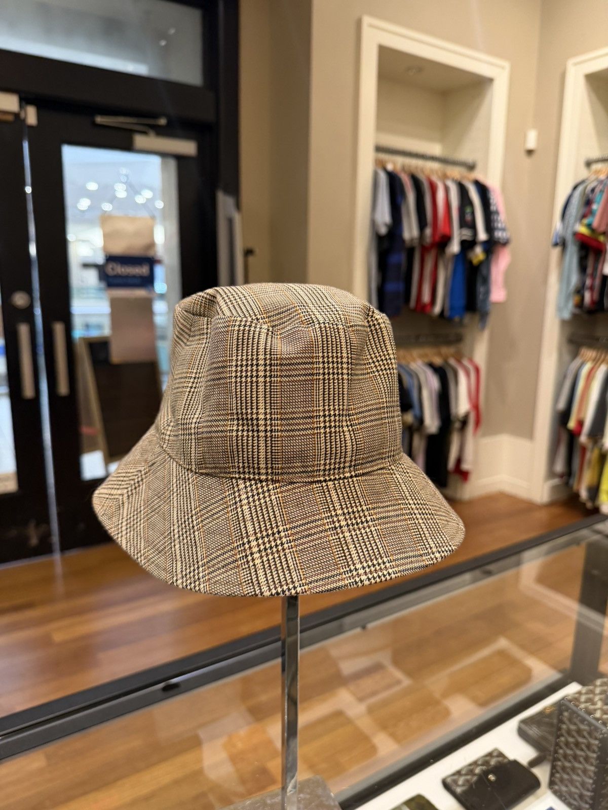 Celine Celine Houndstooth Woven Bucket Hat Size ONE SIZE - 2 Thumbnail