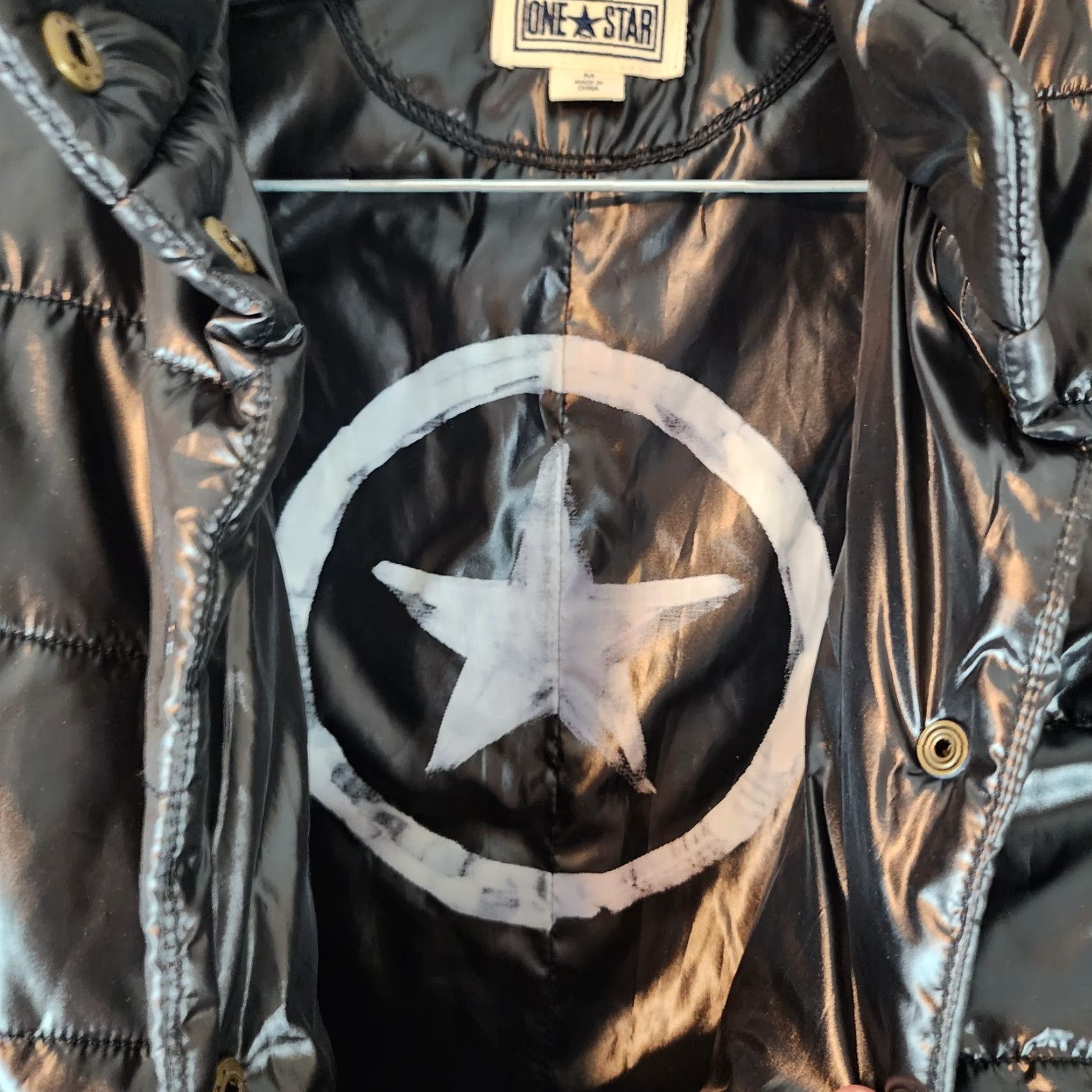 Converse Converse One Star Puffer Vest Womens Black Polyester Size M Size M / US 6-8 / IT 42-44 - 4 Thumbnail