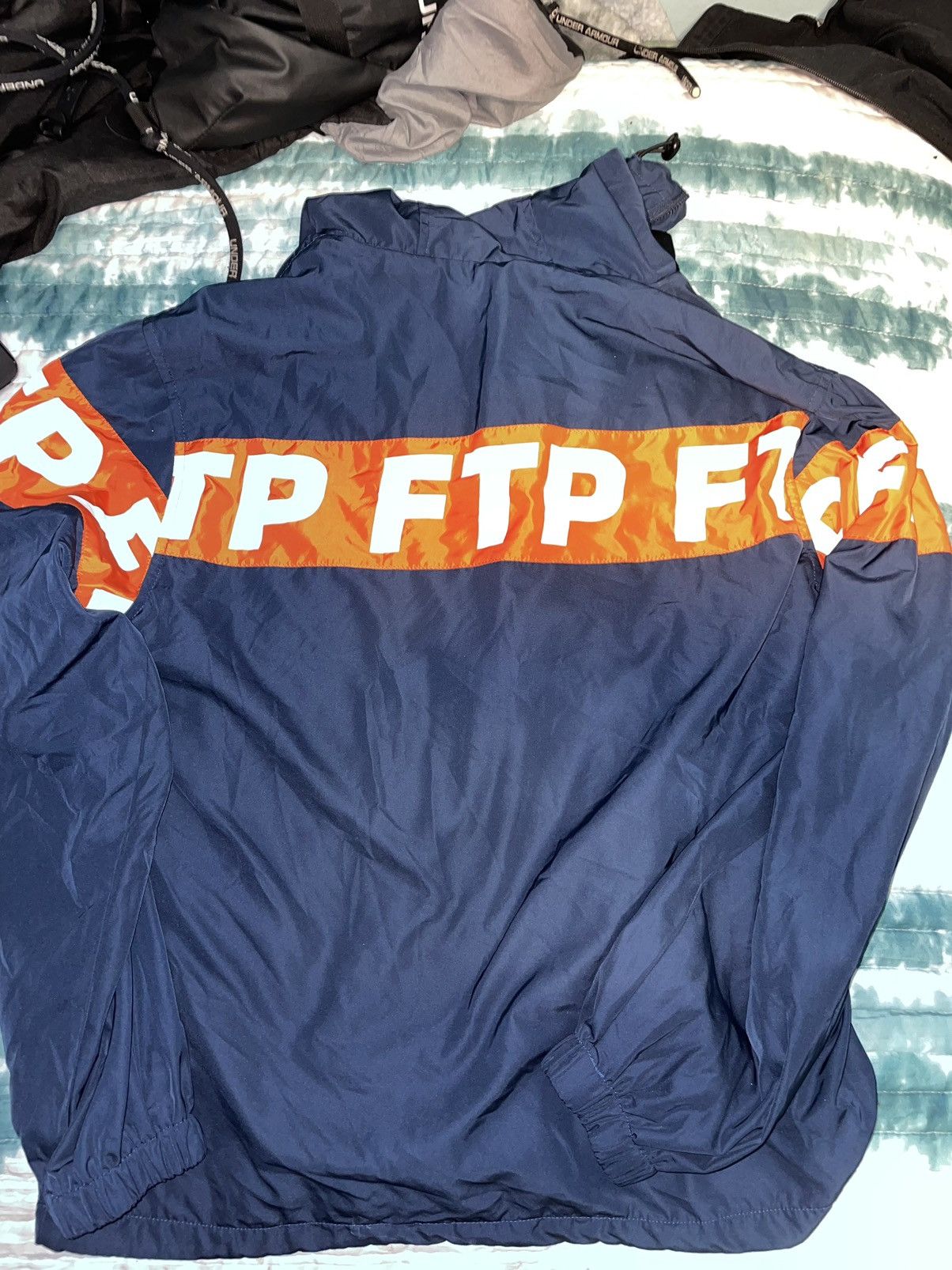 Fuck The Population FTP Repeat Waterproof Anorak Navy | M Size US M / EU 48-50 / 2 - 3 Thumbnail
