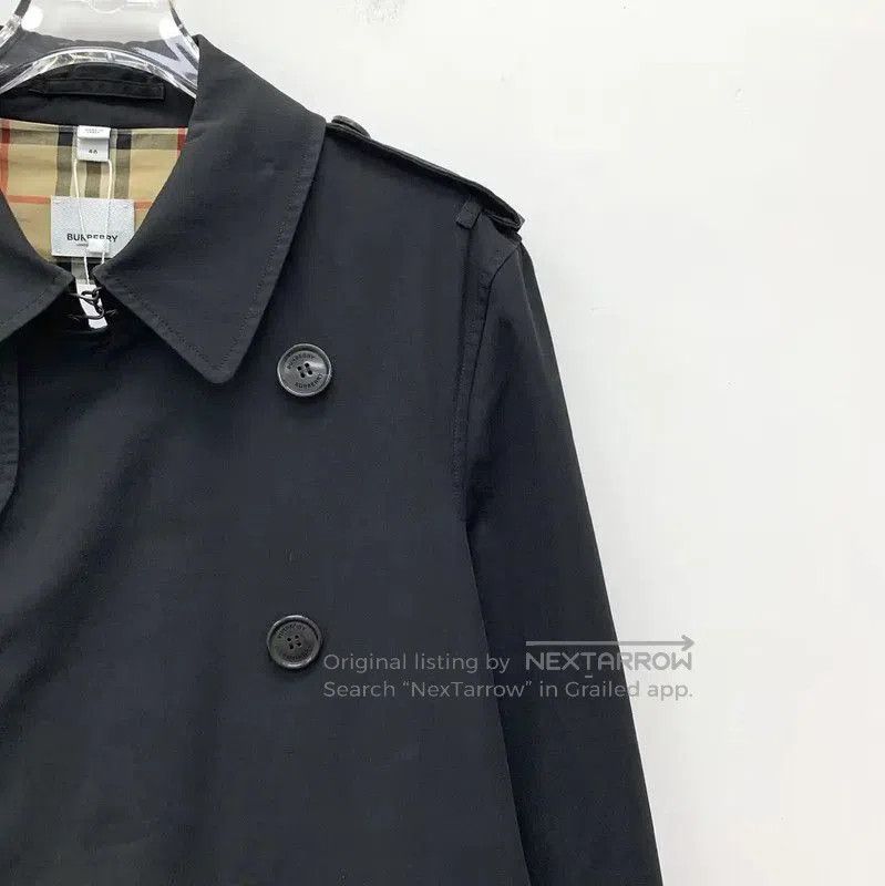 Burberry Burberry Black Cotton Women's Trench Coat. Size XL / US 12-14 / IT 48-50 - 2 Thumbnail