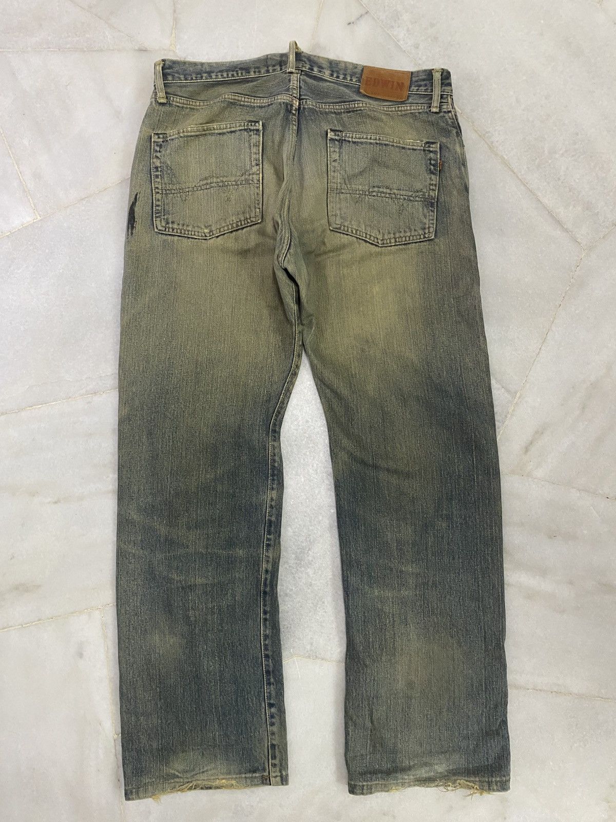 Edwin Size 35x32 Vintage Edwin Selvedge Distressed Denim Jeans Size US 35 - 17 Thumbnail