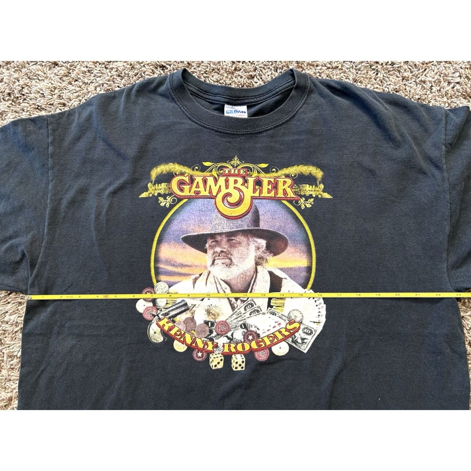 Gildan VINTAGE Kenny Rogers The Gambler Men’s T-shirt XL Black Gildan Shirt Adults XL Black 70s 80s Music Mens Size US XL / EU 56 / 4 - 7 Thumbnail