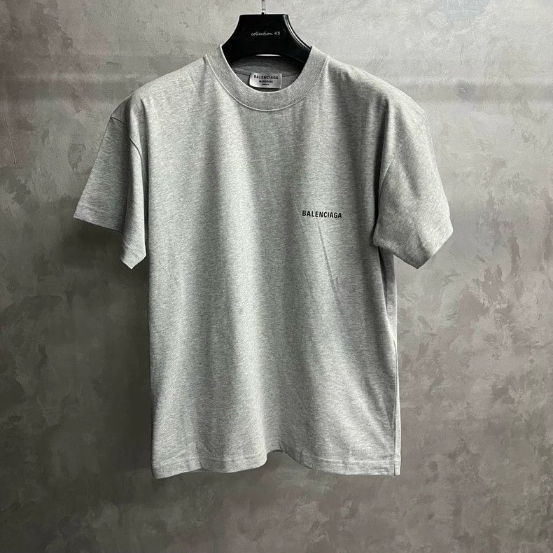 Balenciaga Balenciaga Grey Logo Printed Retro Plain Short Sleeve T-Sh Size US S / EU 44-46 / 1 - 1 Thumbnail