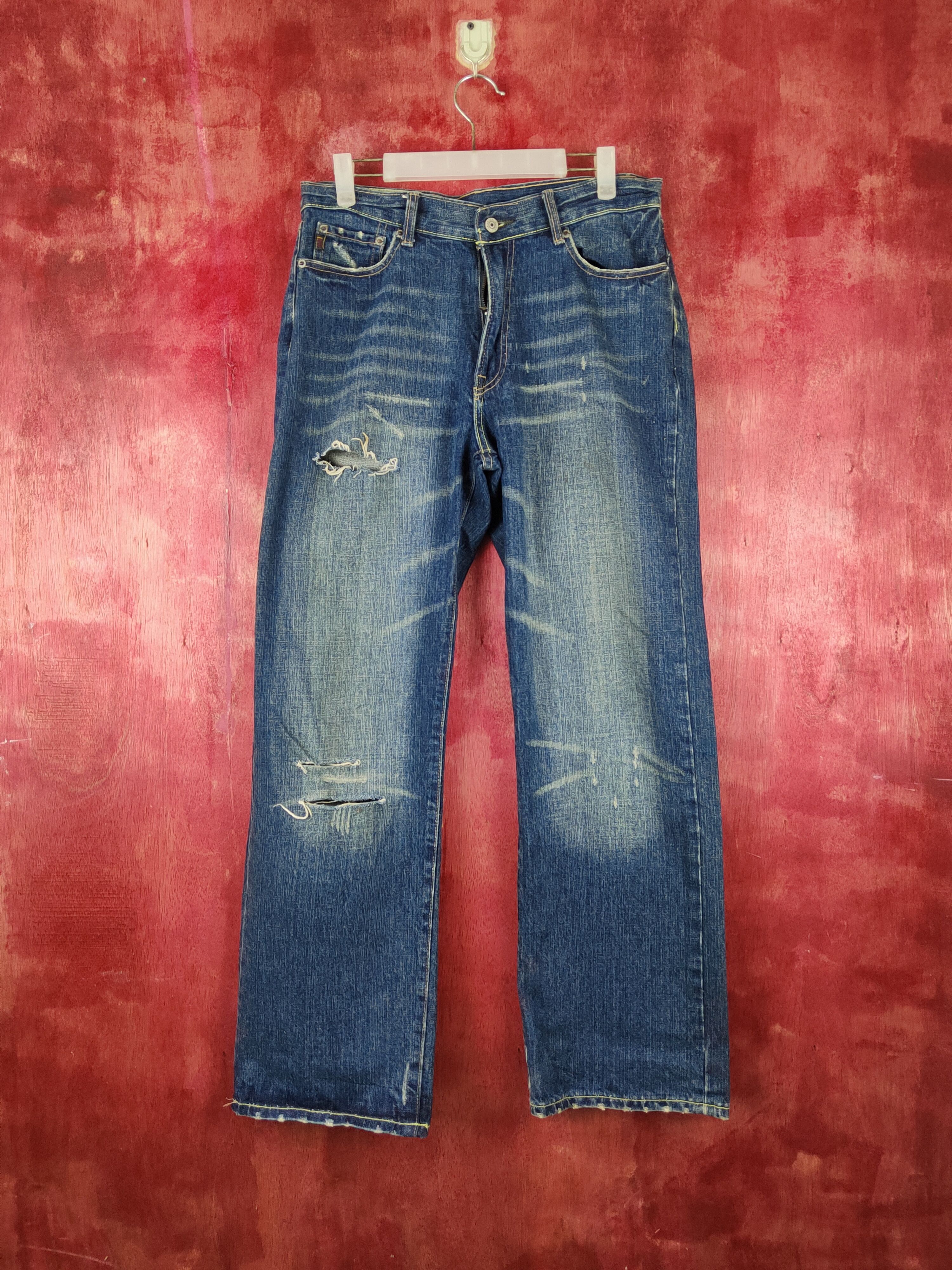 Abercrombie&Fitch Blue Distressed ripped fadded Denim #S1602