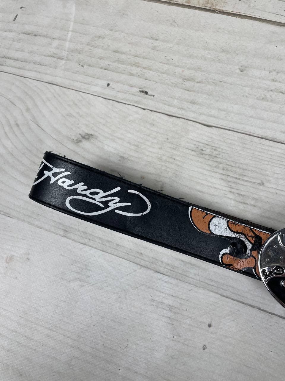 Ed Hardy Vintage Ed Hardy Leather Belt Japan Y2K 90s Love Kills Size ONE SIZE - 4 Thumbnail
