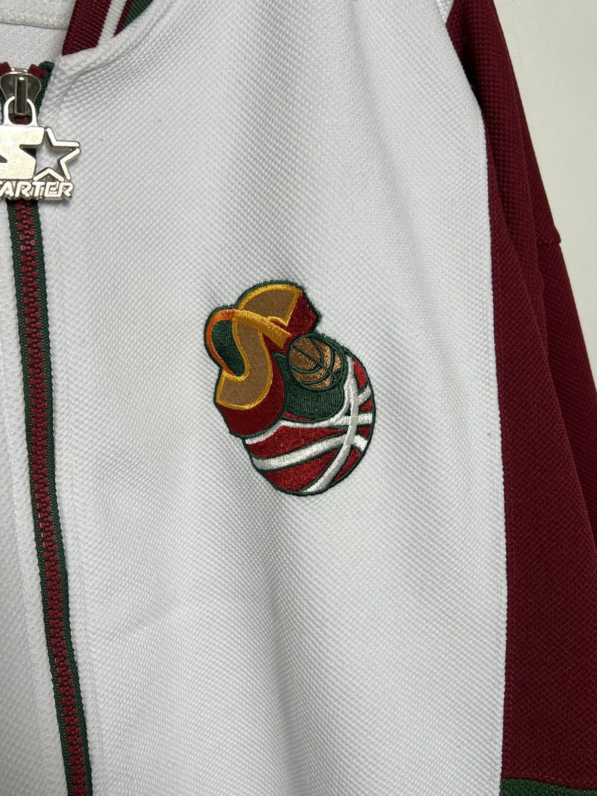 NBA starter seattle supersonics waffle zip sweatshirt Size US XL / EU 56 / 4 - 6 Thumbnail