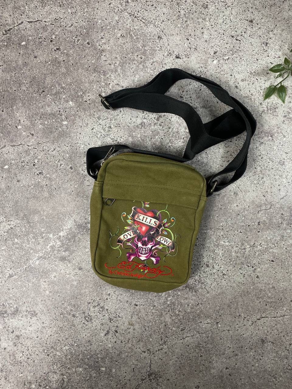 Ed Hardy Rare Ed Hardy Bag Big Logo Rhinestones Vintage Monogram Size ONE SIZE - 3 Thumbnail