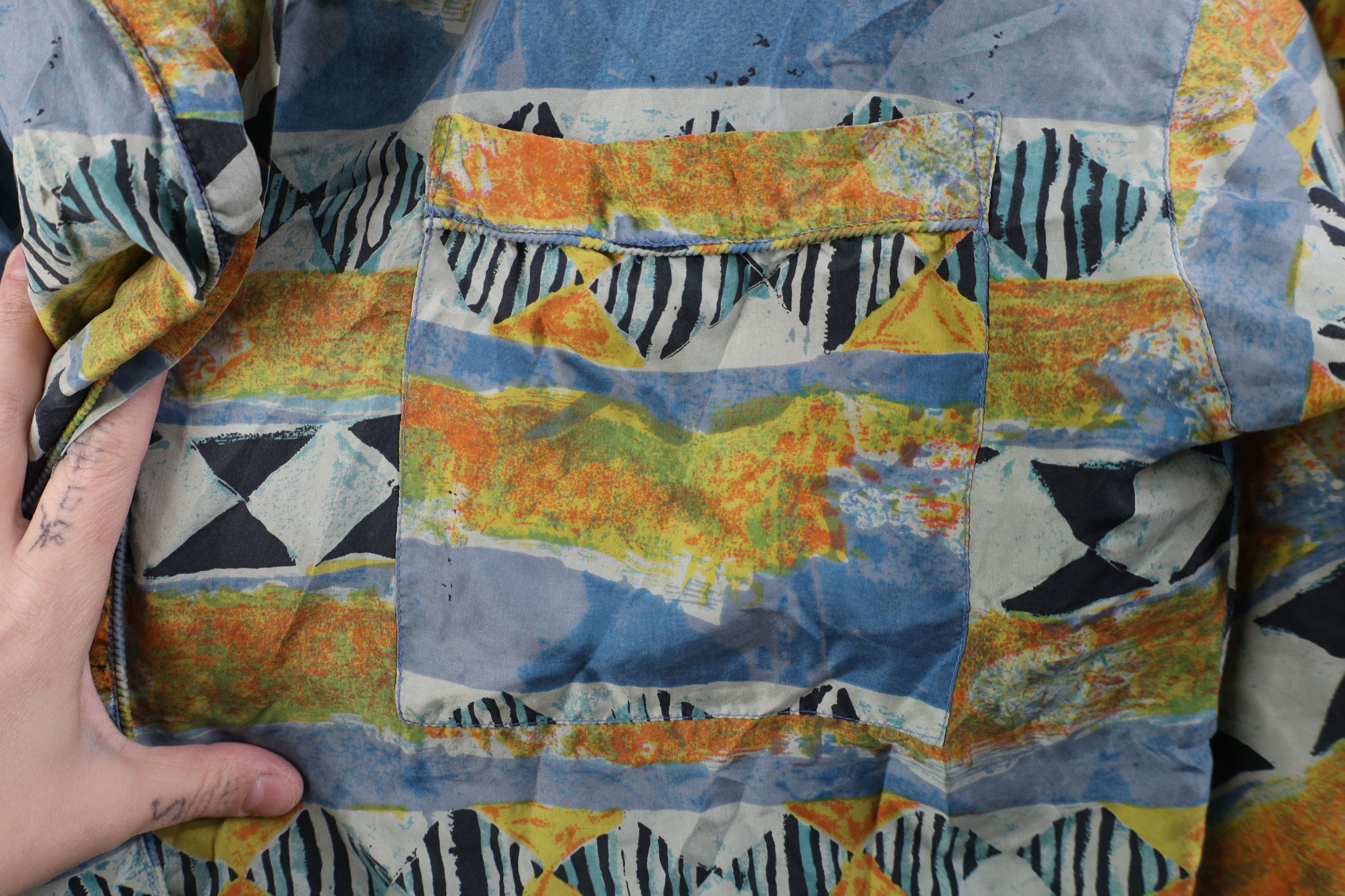 Vintage Vintage 90s Streetwear Silk Baggy Short Sleeve Button Shirt Size US L / EU 52-54 / 3 - 6 Thumbnail